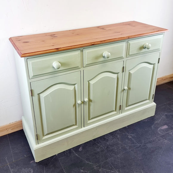 Painted Pine Three Section Sideboard