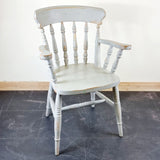 Pair of Shabby Chic Farmhouse Pine Chairs