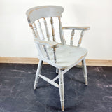 Pair of Shabby Chic Farmhouse Pine Chairs