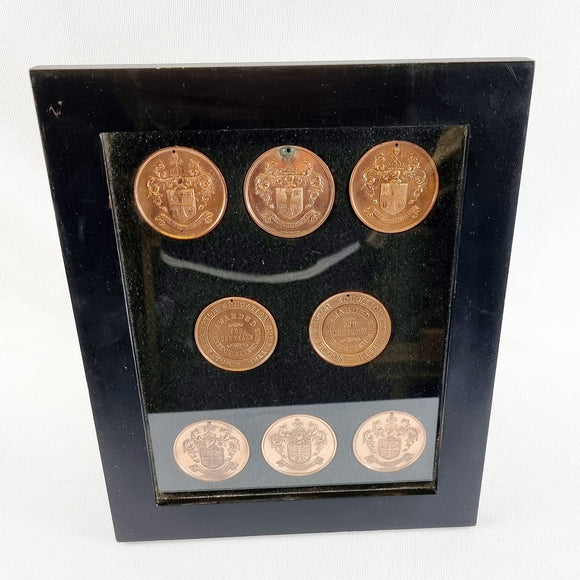 Eight Bronze Wolverhampton Education Committee School Medals