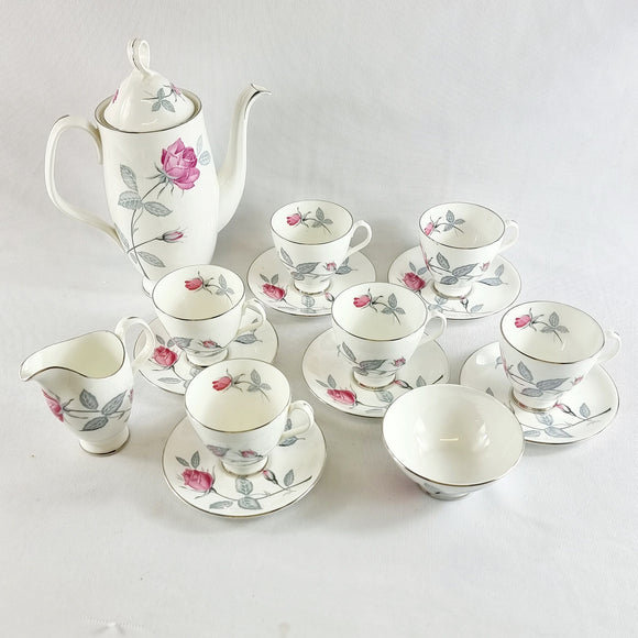 Vintage Tea Set by Royal Albert Trent Rose Pattern Tea for Six