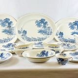 28 Piece Vintage Dinner Service Swinnertons Staffordshire England, The Ferry Pattern