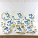 28 Piece Vintage Dinner Service Swinnertons Staffordshire England, The Ferry Pattern