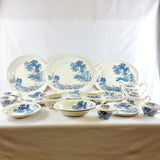 28 Piece Vintage Dinner Service Swinnertons Staffordshire England, The Ferry Pattern