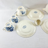 28 Piece Vintage Dinner Service Swinnertons Staffordshire England, The Ferry Pattern