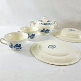 28 Piece Vintage Dinner Service Swinnertons Staffordshire England, The Ferry Pattern