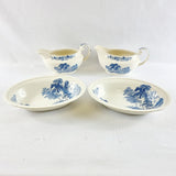 28 Piece Vintage Dinner Service Swinnertons Staffordshire England, The Ferry Pattern