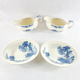 28 Piece Vintage Dinner Service Swinnertons Staffordshire England, The Ferry Pattern