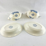 28 Piece Vintage Dinner Service Swinnertons Staffordshire England, The Ferry Pattern