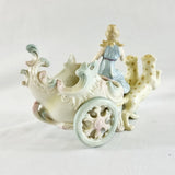 Antique German Figurine in the Manner of Meissen or Dresden. Lady in Chariot.