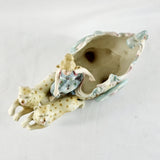 Antique German Figurine in the Manner of Meissen or Dresden. Lady in Chariot.