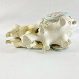 Antique German Figurine in the Manner of Meissen or Dresden. Lady in Chariot.