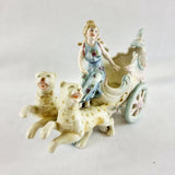 Antique German Figurine in the Manner of Meissen or Dresden. Lady in Chariot.