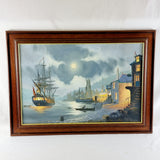 Oil on Canvas by Donald Macleod Cornish Artist. Titled Going Ashore.