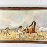 Oil on Canvas of Horses Galloping by Joan Sidnell