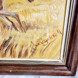 Oil on Canvas of Horses Galloping by Joan Sidnell