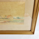 Pair of Victorian Landscape Watercolours by M.E.D