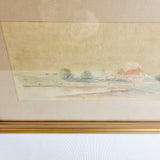 Pair of Victorian Landscape Watercolours by M.E.D