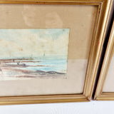 Pair of Victorian Landscape Watercolours by M.E.D