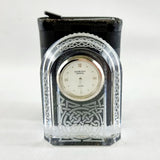 Edinburgh Crystal Glass, Celtic Design Mantle Clock Quartz