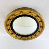 Vintage Antique Style Giltwood Porthole Convex Mirror.