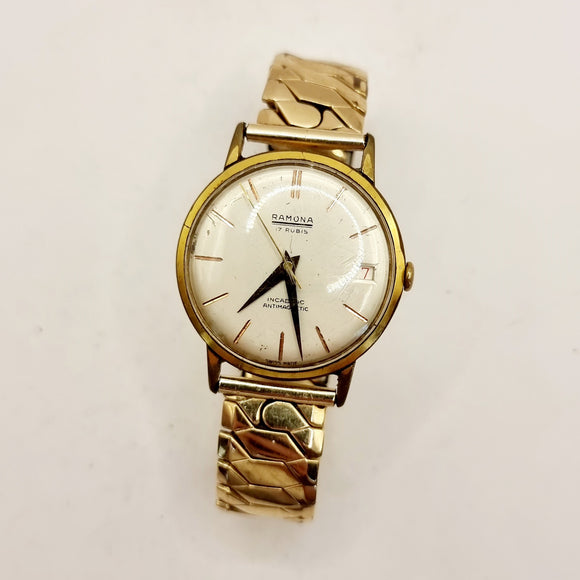 Vintage Ramona 17 Jewels Incabloc Antimagnetic Gentleman Watch