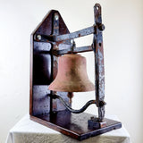 Circa 1900s Bronze Church or School Bell with Castiron Mount