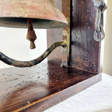 Circa 1900s Bronze Church or School Bell with Castiron Mount