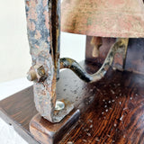 Circa 1900s Bronze Church or School Bell with Castiron Mount