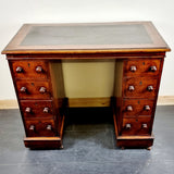 19th Century Small Portion Victorian Pedestal Desk
