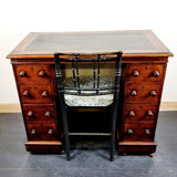 19th Century Small Portion Victorian Pedestal Desk