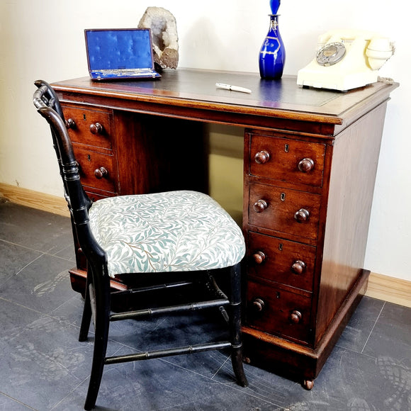 19th Century Small Portion Victorian Pedestal Desk