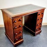 19th Century Small Portion Victorian Pedestal Desk