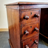 19th Century Small Portion Victorian Pedestal Desk