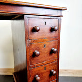 19th Century Small Portion Victorian Pedestal Desk