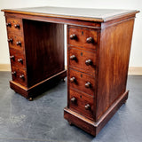 19th Century Small Portion Victorian Pedestal Desk
