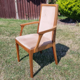 Teak Nathan Vintage Pair of Elbow Carver Chairs