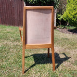 Teak Nathan Vintage Pair of Elbow Carver Chairs