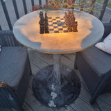 Retro 60s 70s Fibreglass Light up Chess Table