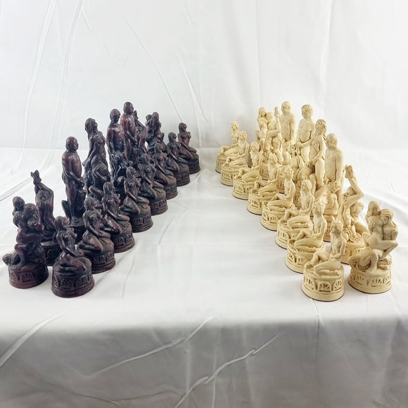 Resin Erotic Large Chess Set