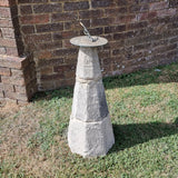 Antique Sandstone Church Spire with Fitted sundial.