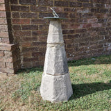 Antique Sandstone Church Spire with Fitted sundial.