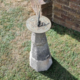 Antique Sandstone Church Spire with Fitted sundial.