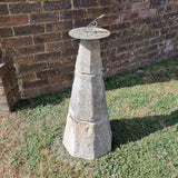 Antique Sandstone Church Spire with Fitted sundial.