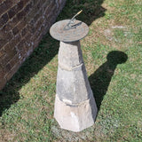 Antique Sandstone Church Spire with Fitted sundial.