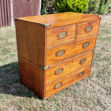Antique 19th Century Campaign Chest of Drawers