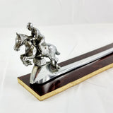Vintage Chrome Car Mascot Horse Over the Gallops