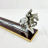 Vintage Chrome Car Mascot Horse Over the Gallops