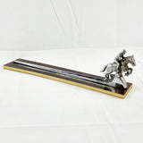 Vintage Chrome Car Mascot Horse Over the Gallops