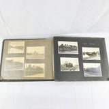 Vintage 1940s and 1950s Large Photograph Album of Ships, Planes, Boats, etc